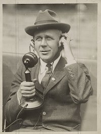 Grantland Rice as a sportscaster